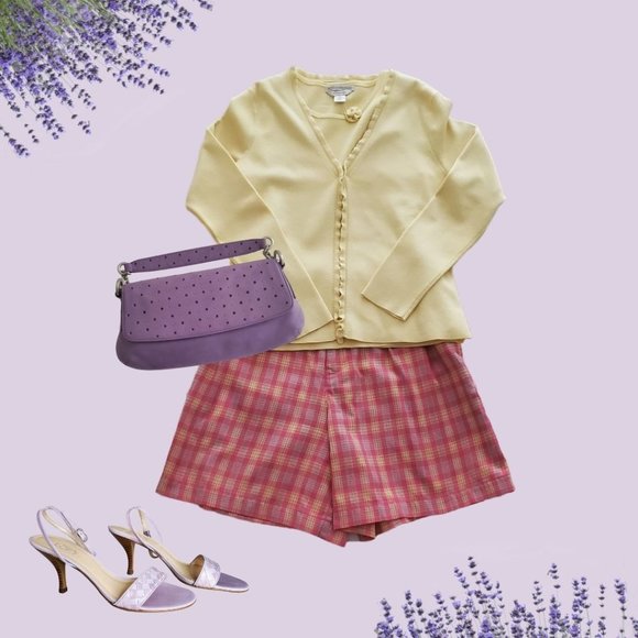 Ann Taylor Leather, Suede, & Brushed Silver Shoulder Handbag | NWOT | Lavender - Picture 14 of 14